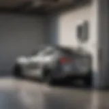 Tesla home charger station installed in a modern garage