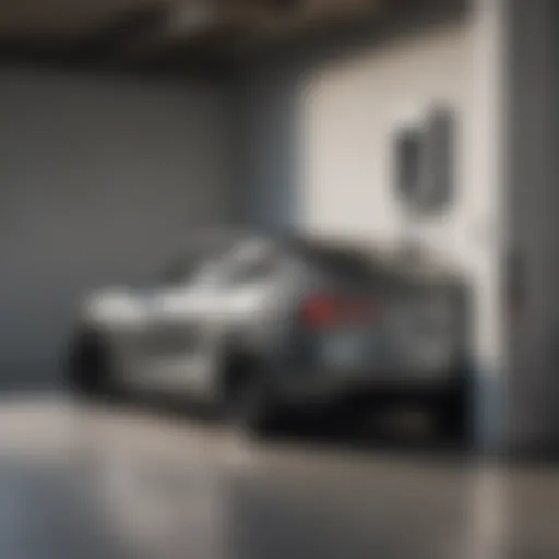 Tesla home charger station installed in a modern garage