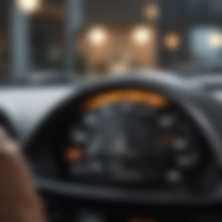 Dashboard showing oil change reminder for Chevrolet car