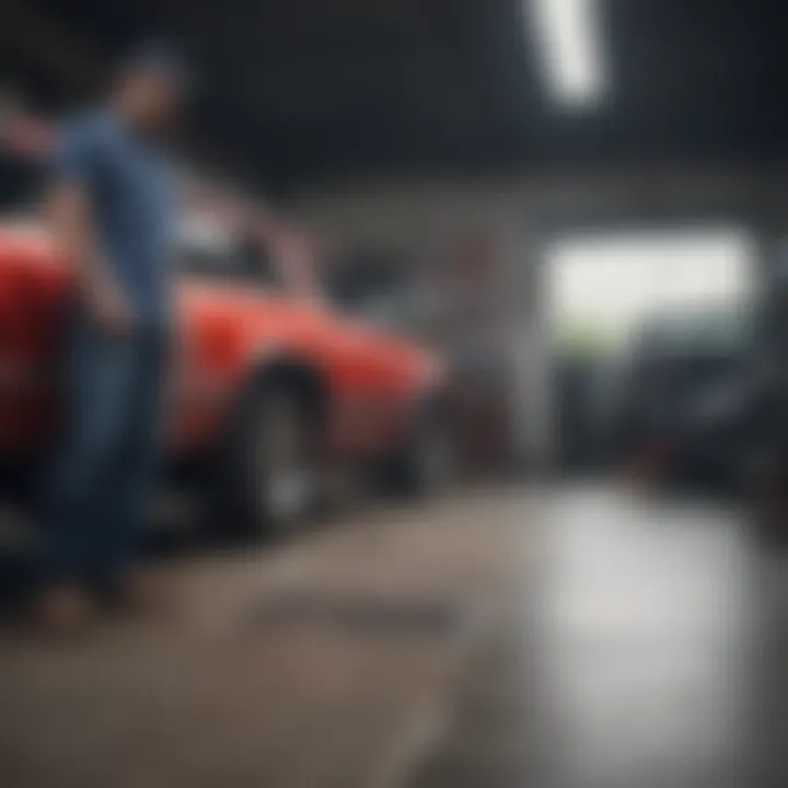 Mechanic discussing oil change benefits with a Chevrolet owner