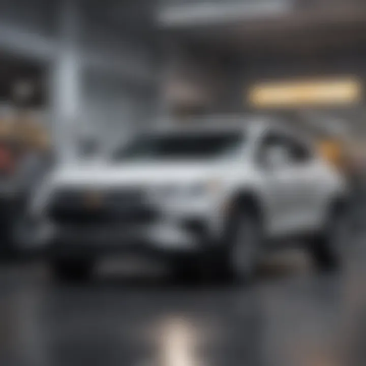 Chevrolet car parked outside a service center