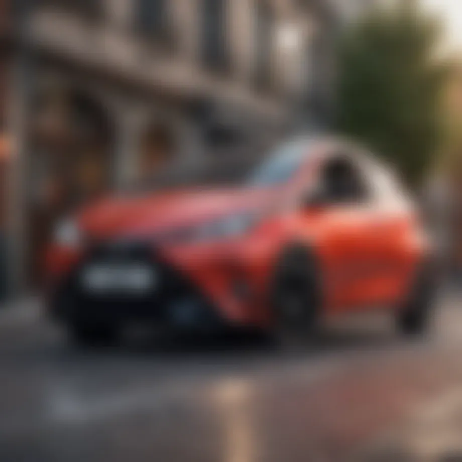 Stylish exterior design of the Toyota Aygo showcasing its modern aesthetics
