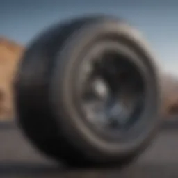 Detailed diagram showing tire size specifications