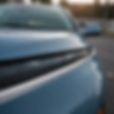 Detailed View of Windshield Wiper Blade Close-up of a windshield wiper blade on a 2017 Chevrolet Equinox
