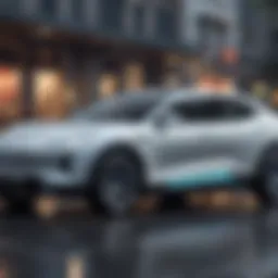 Futuristic electric vehicle design showcasing sleek lines and innovative features