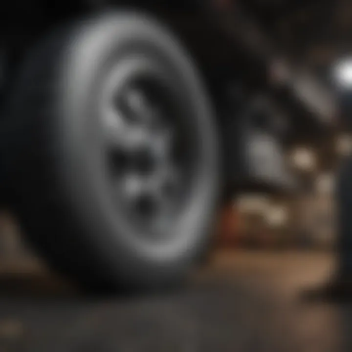 Mechanic examining the undercarriage of a used E-Series wagon