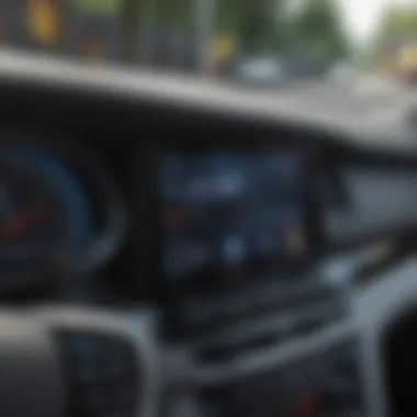 Dashboard of a hybrid hatchback showcasing advanced technology