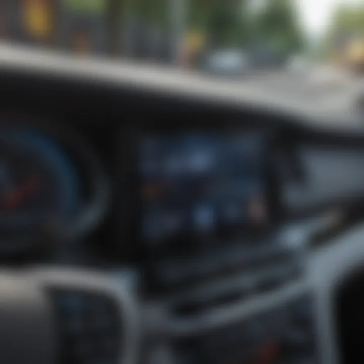 Dashboard of a hybrid hatchback showcasing advanced technology