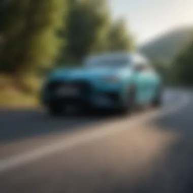 Performance Dynamics of Hybrid Hatchbacks Hybrid hatchback on a winding road demonstrating performance