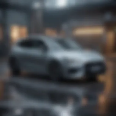 A hybrid hatchback with safety features highlighted