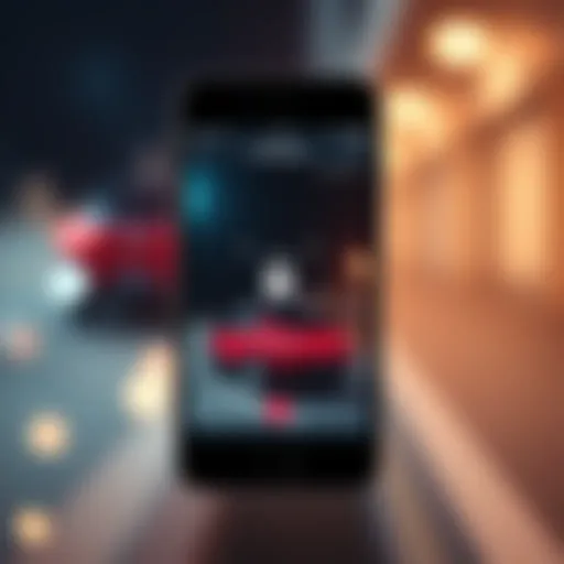 A smartphone displaying a car unlocking application