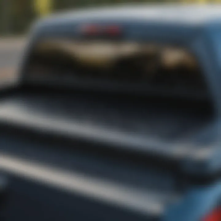 Close-up view of a high-quality vinyl tonneau cover on a pickup truck
