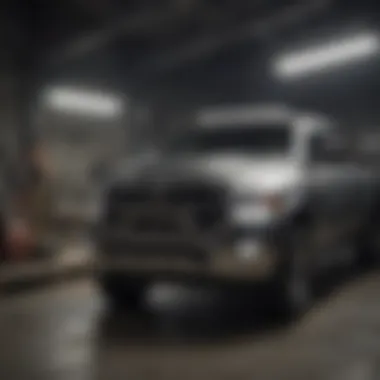 Engineers collaborating on innovative designs for RAM trucks emphasizing creativity