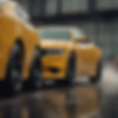 Dynamic Performance of the Charger Scat Pack Yellow Dodge Charger Scat Pack in motion showing its dynamic performance