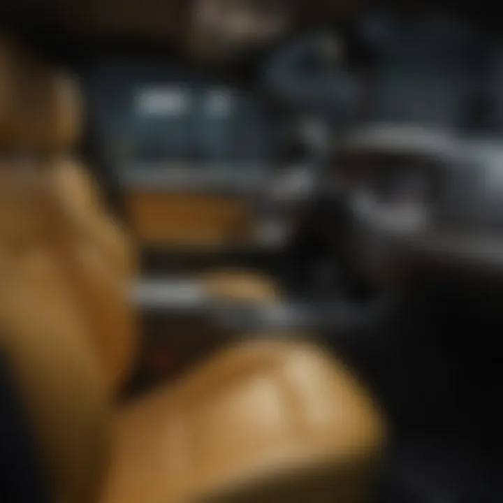 Interior cabin of the Yellow Dodge Charger Scat Pack highlighting its advanced technology